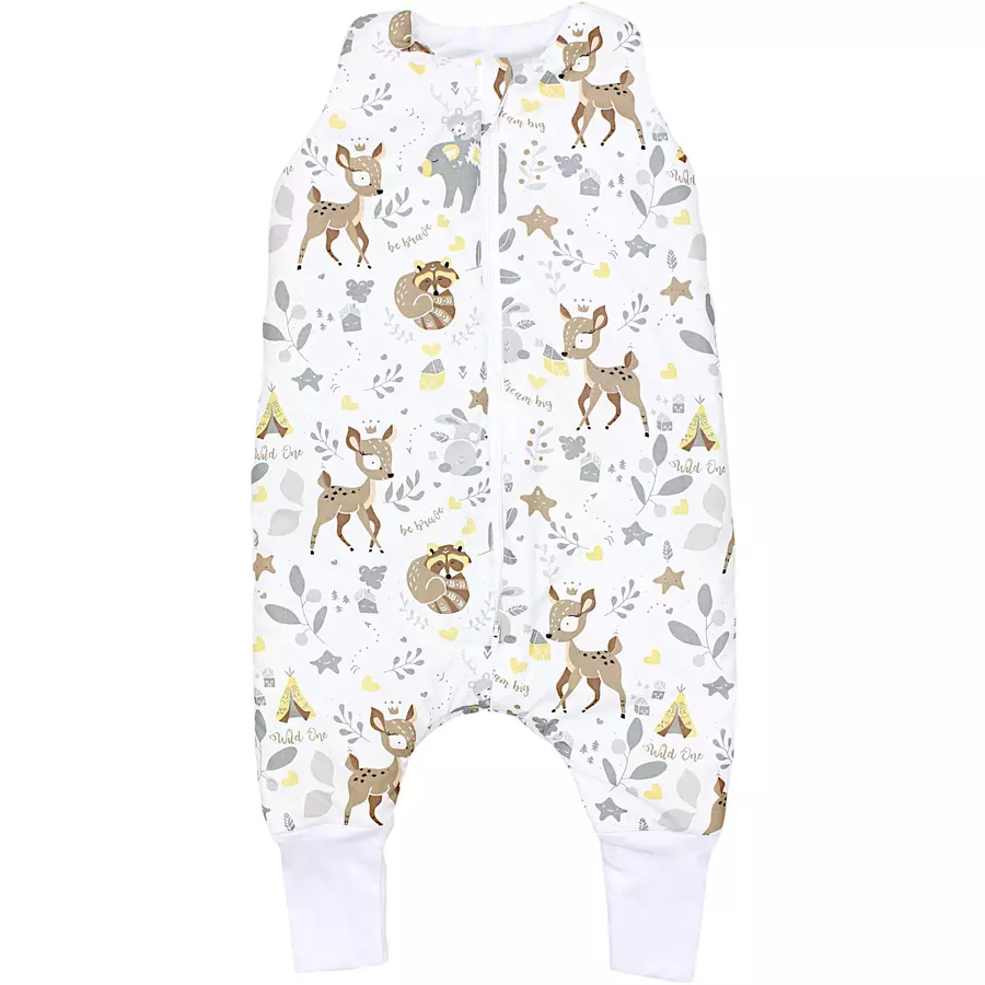 TupTam Baby Winter Schlafsack mit Beinen braunweiß