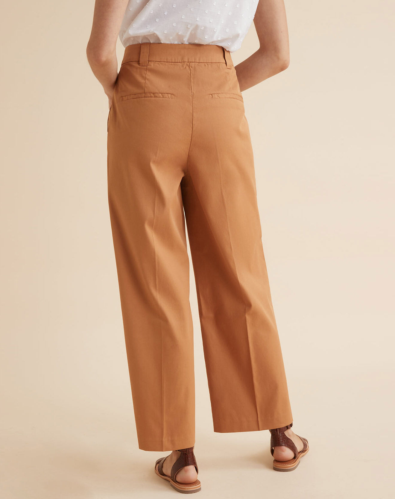 Cyrillus Pantalon large marron clair