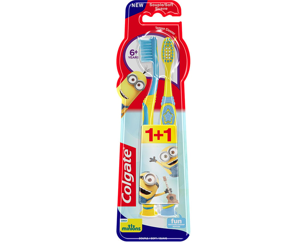 Escova de Dentes Criança Batman&Wonder Woman  6 anos Colgate 2un