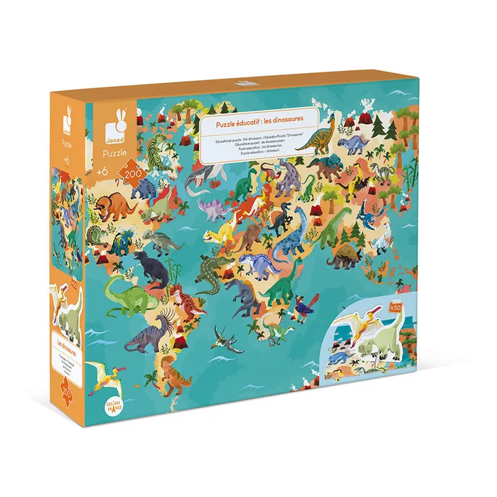 Janod Puzzle éducatif Les Dinosaures - 200 pièces