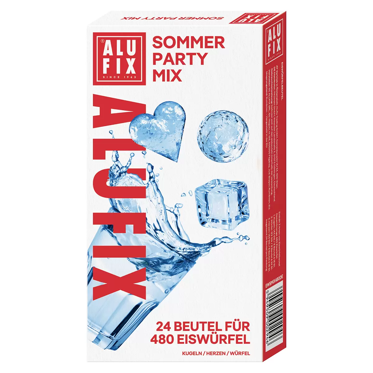 Eiswürfelbeutel Sommer-Mix ALUFIX blau,transparent