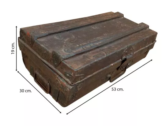 Valise en métal marron 53x30x19h
