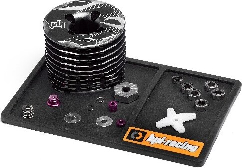 Small Rubber Hpi Racing Screw Tray - Black - Hp101998