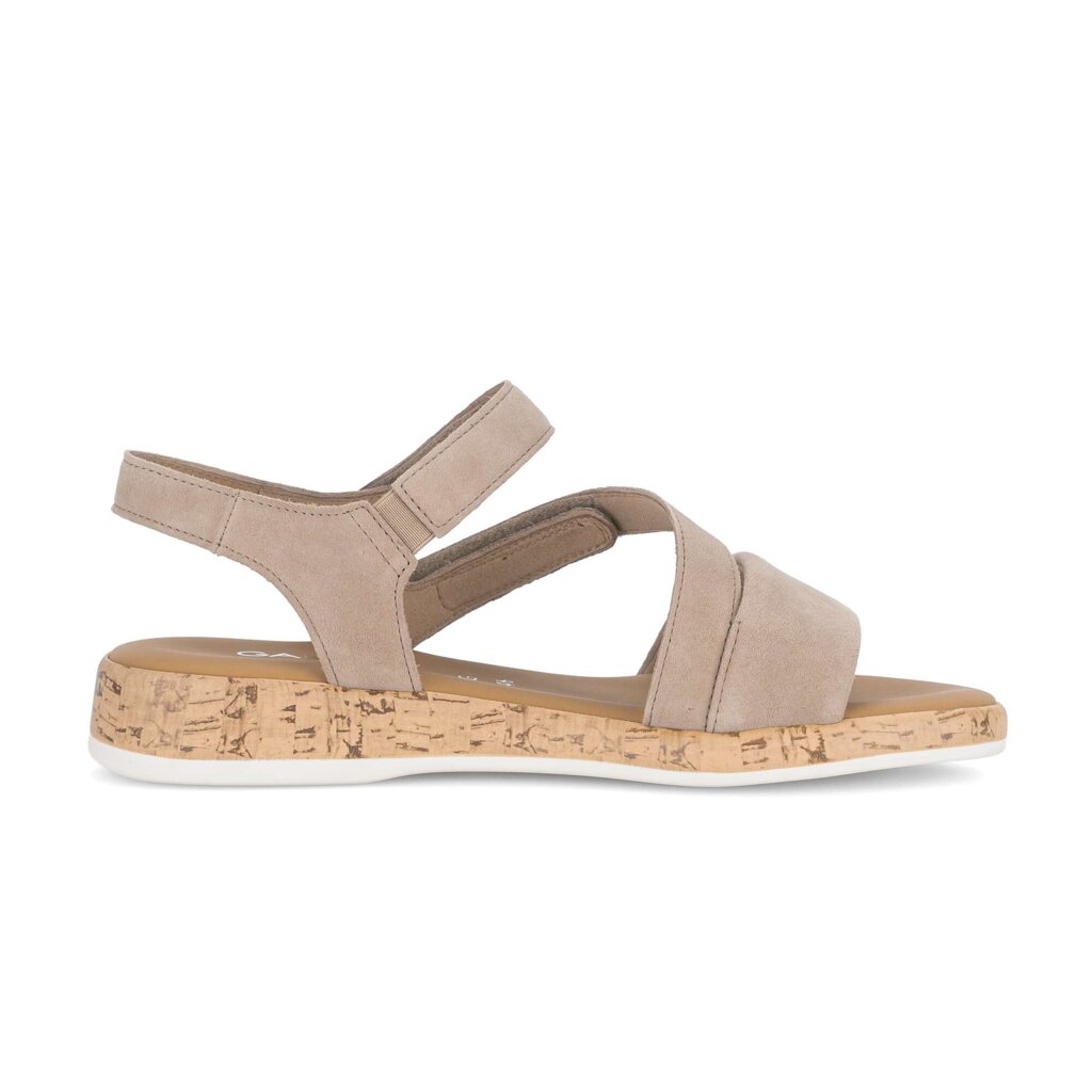 Sandal met riempjes beige