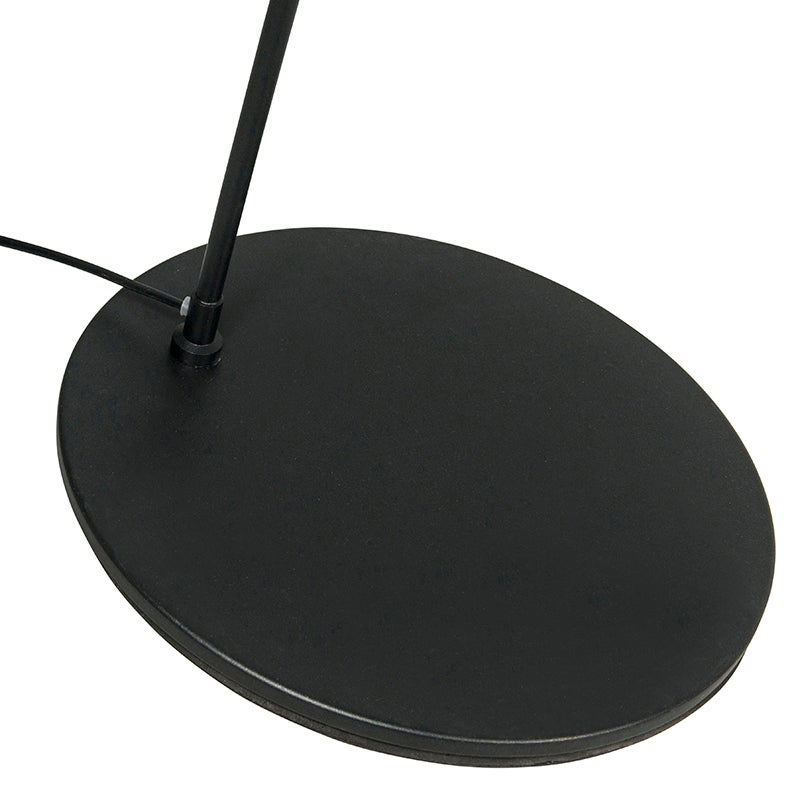 QAZQA - Moderne intelligente booglamp, zwart, incl. A60 WiFi - Vinossa Dimmer | Dimbaar | Woonkamer - Staal, Langwerpig - LED-compatibel, E27