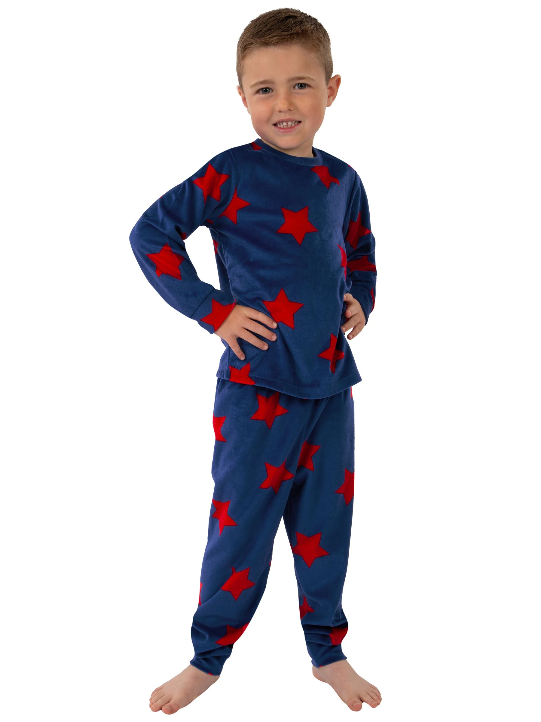 Harry Bear Stars Long Sleeve Fleece Pyjamas