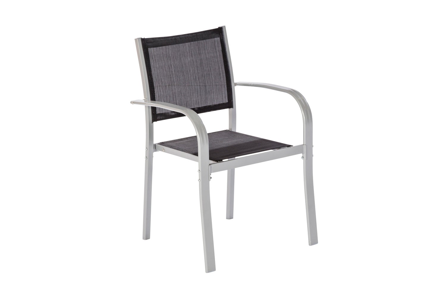 Ostia tuinmeubelset, 7-delig, tafel 150x90 cm, zwart