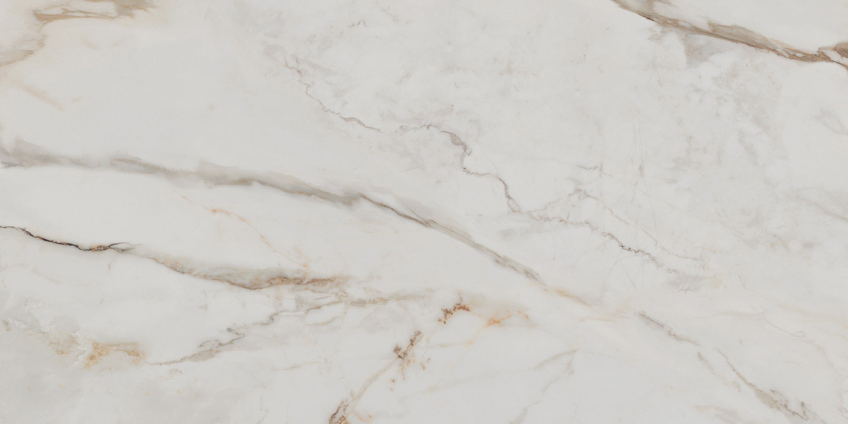 Tegelsample: Navale Gelo vloertegel 60x120cm wit goud marmer glans gerectificeerd