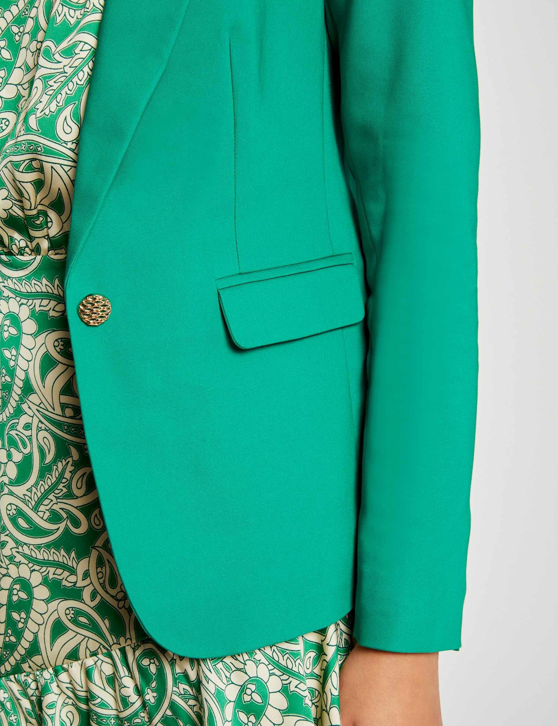 Veste tailleur droite boutonnée vert femme - vert