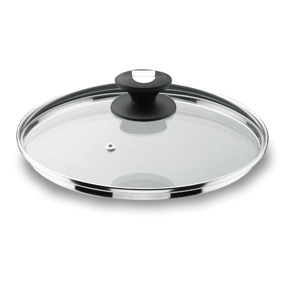 Couvercle en verre bord inox 32 cm Lacor