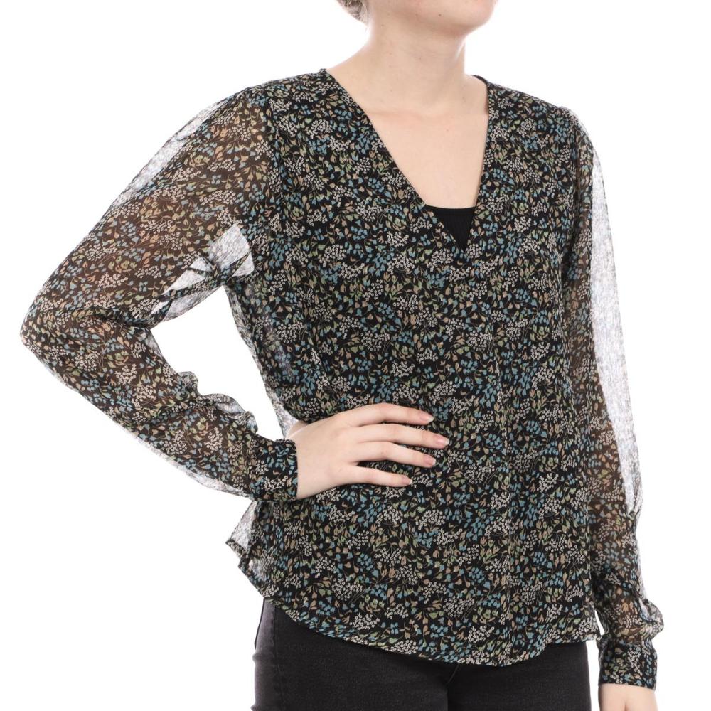 JDY Blouse Noir à fleurs Femme JDY Isabell