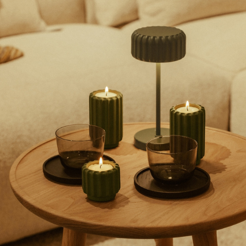Bistrolampe Dentelles Mini Recharge Olive