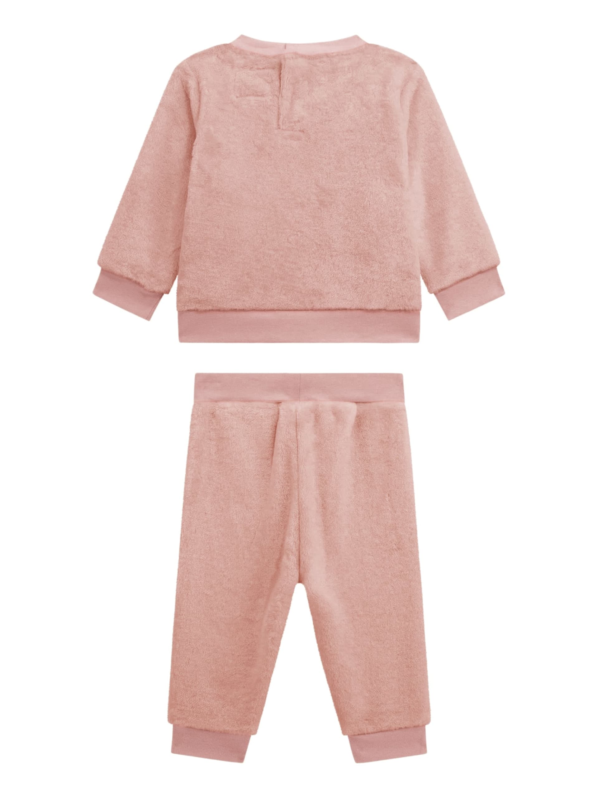 Conjunto de moletom e calça de pele sintética (0-24 meses)
