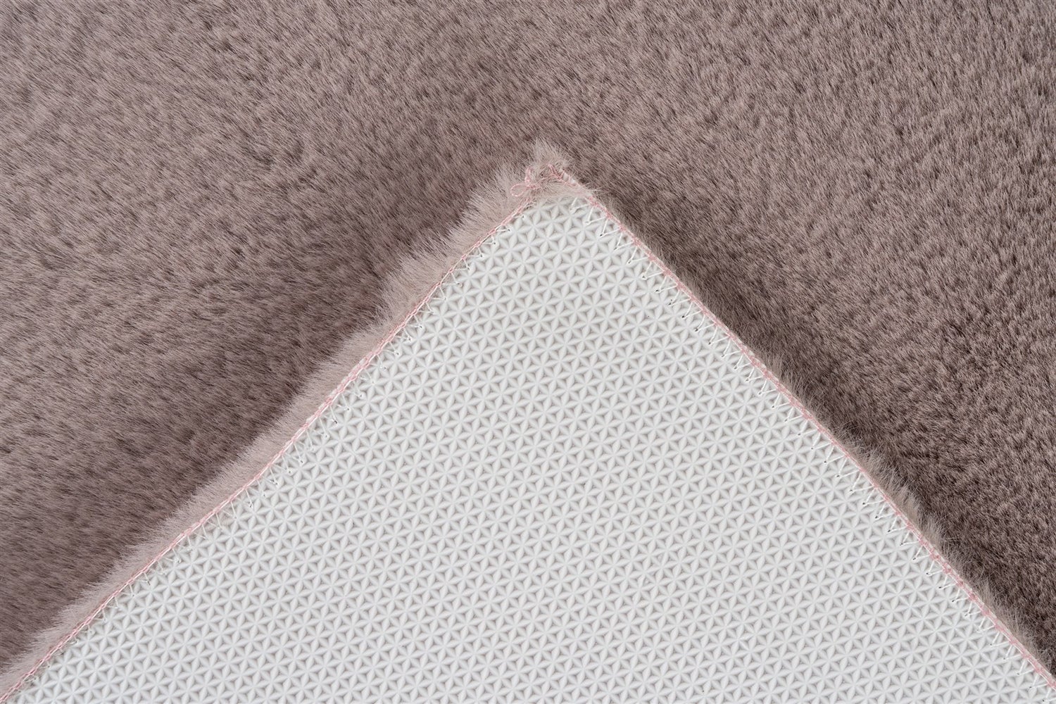Kortpolig tapijt Enchantia Rosa 22 mm effen kleur 50 x 90 cm