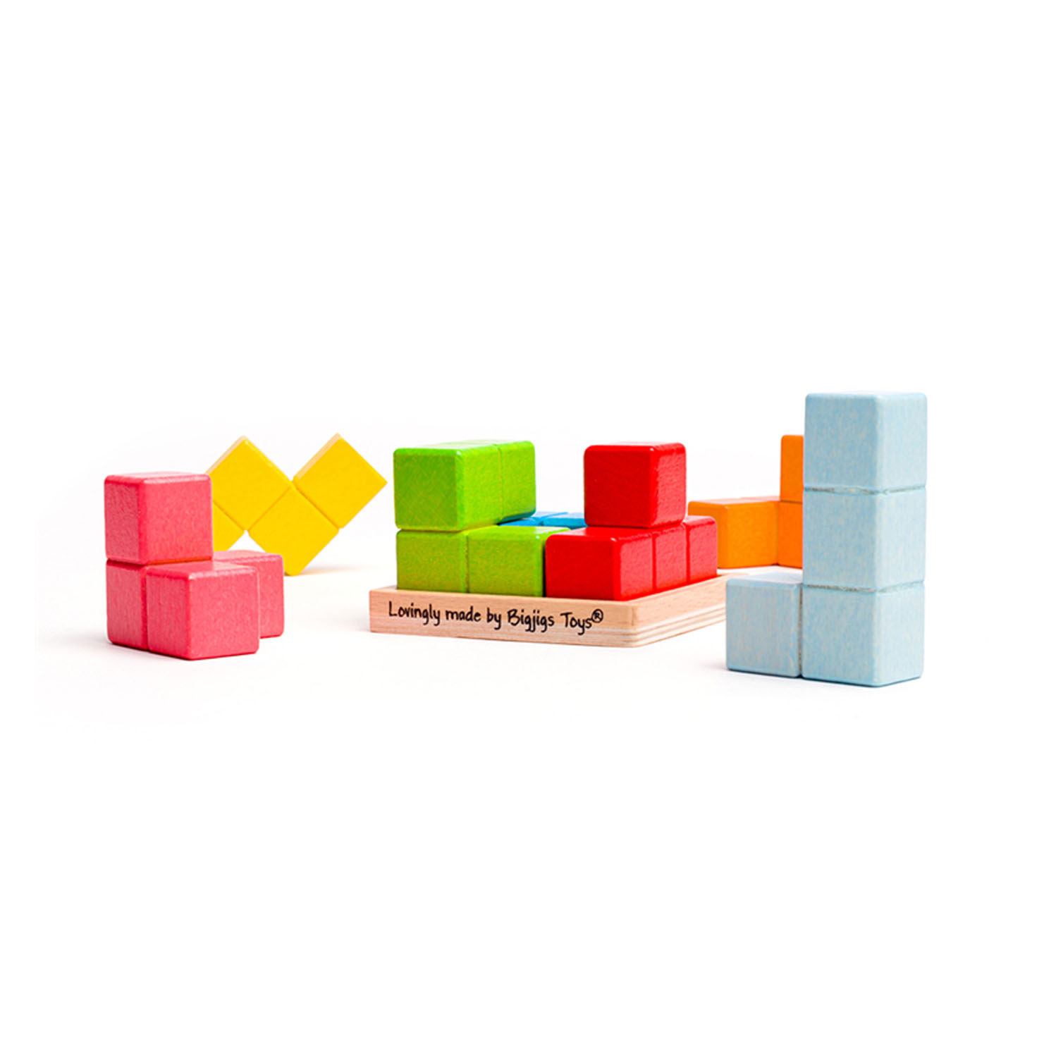Bigjigs Houten Lock-a-Cube Kubuspuzzel