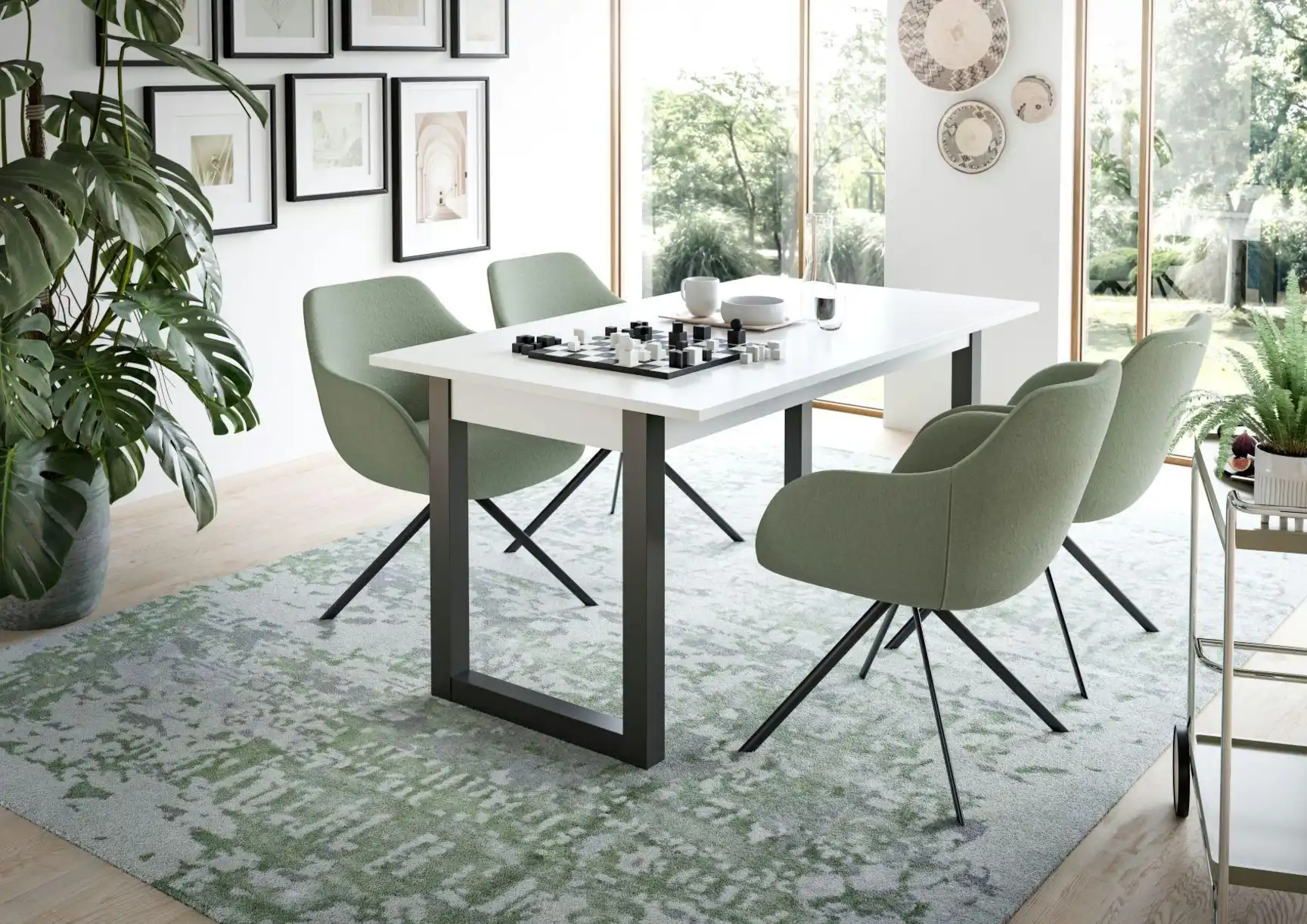 Esstisch 150 x 90 cm ausziehbar Tili