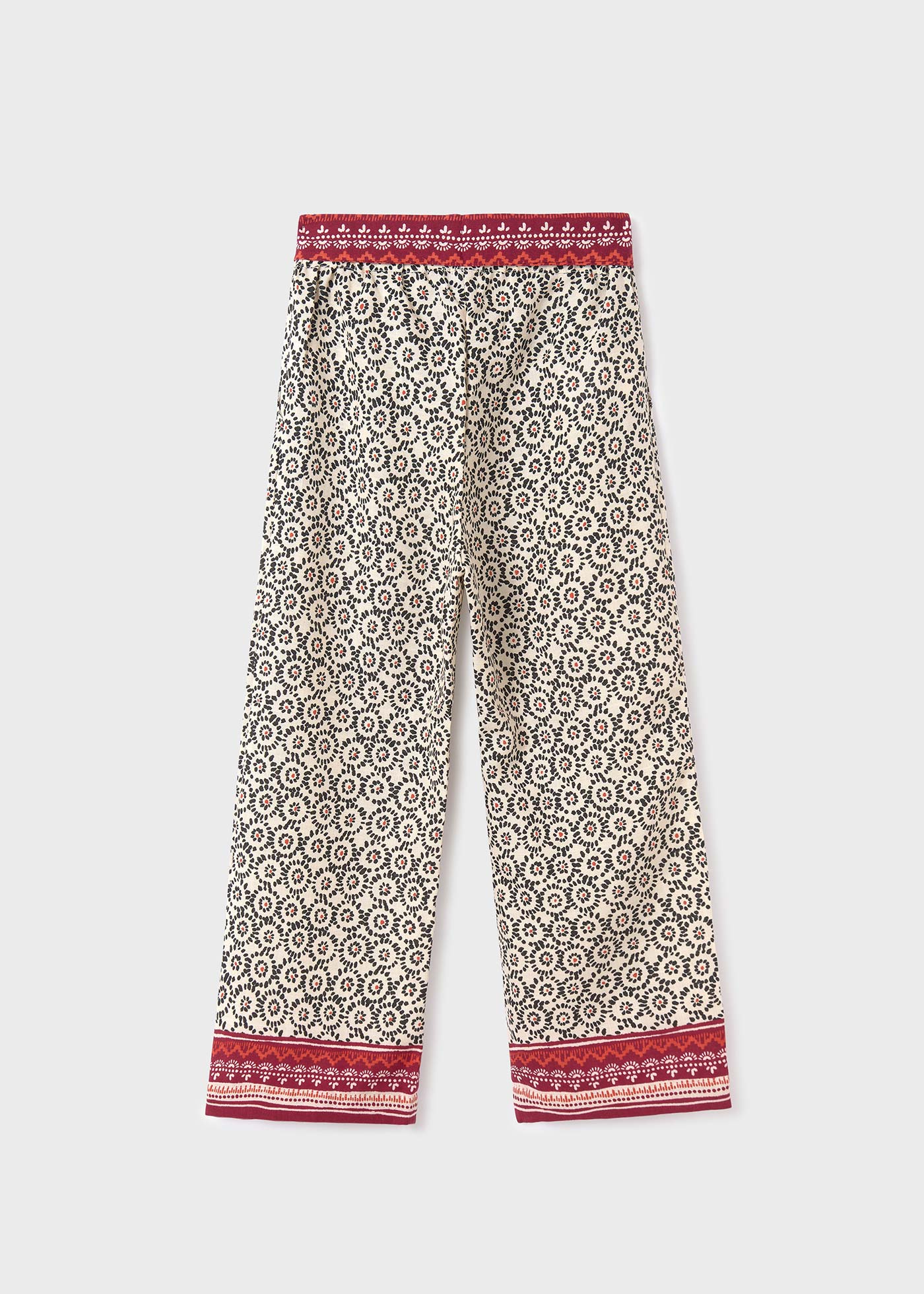 Calças fluidas estampadas para meninas