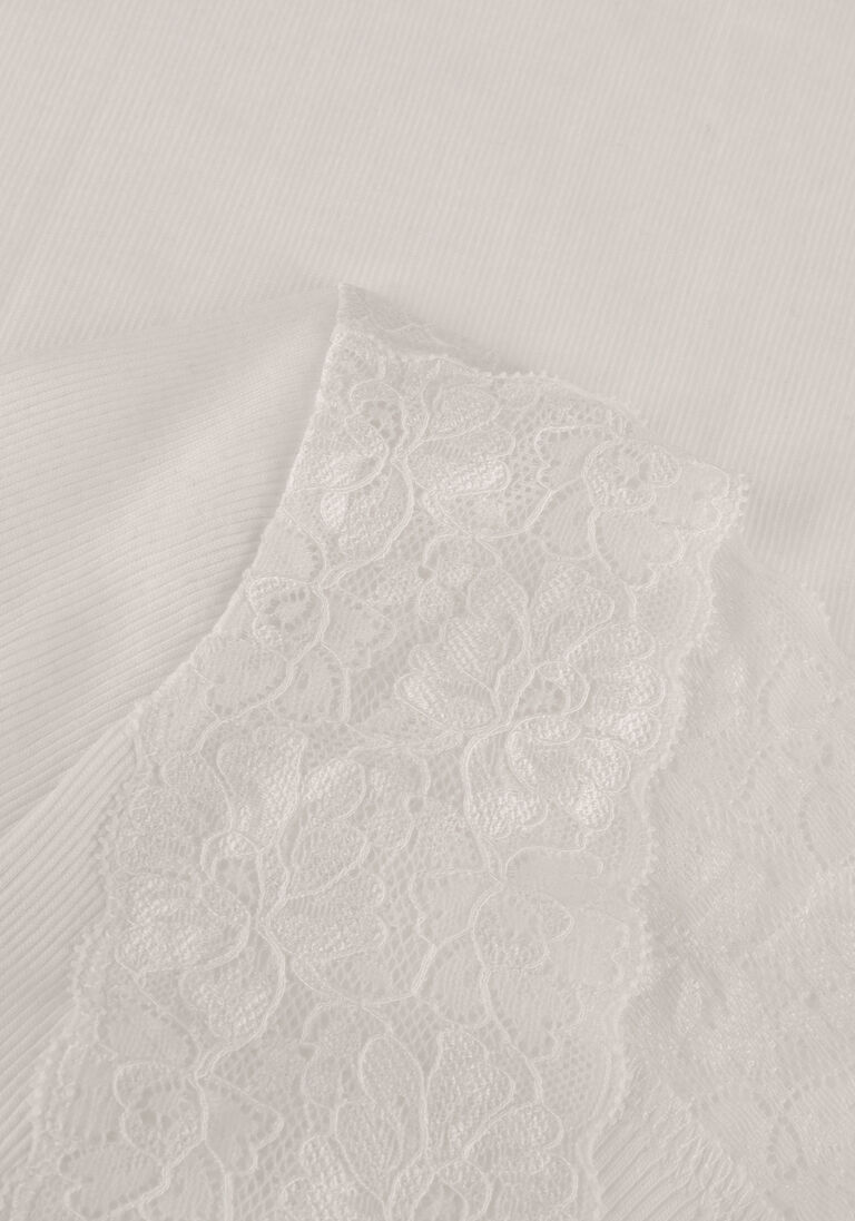 ROSEMUNDE ecru rosemunde top organic t-shirt lace