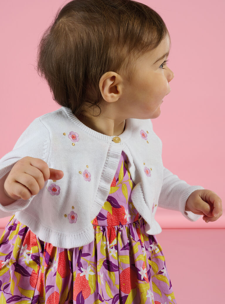 Cardigan à motifs fleurs