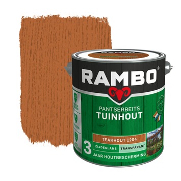 Rambo Pantserbeits Tuinhout zijdeglans transparant teakhout 2,5 liter