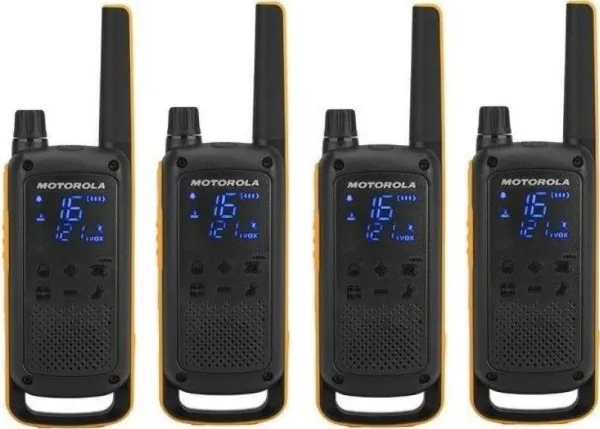 Motorola Talkabout T82 Extreme - Quad Pack - transportabel - tovejs radio - PMR - 446 MHz - 16 kanaler - sort, gul (pakke med 4)