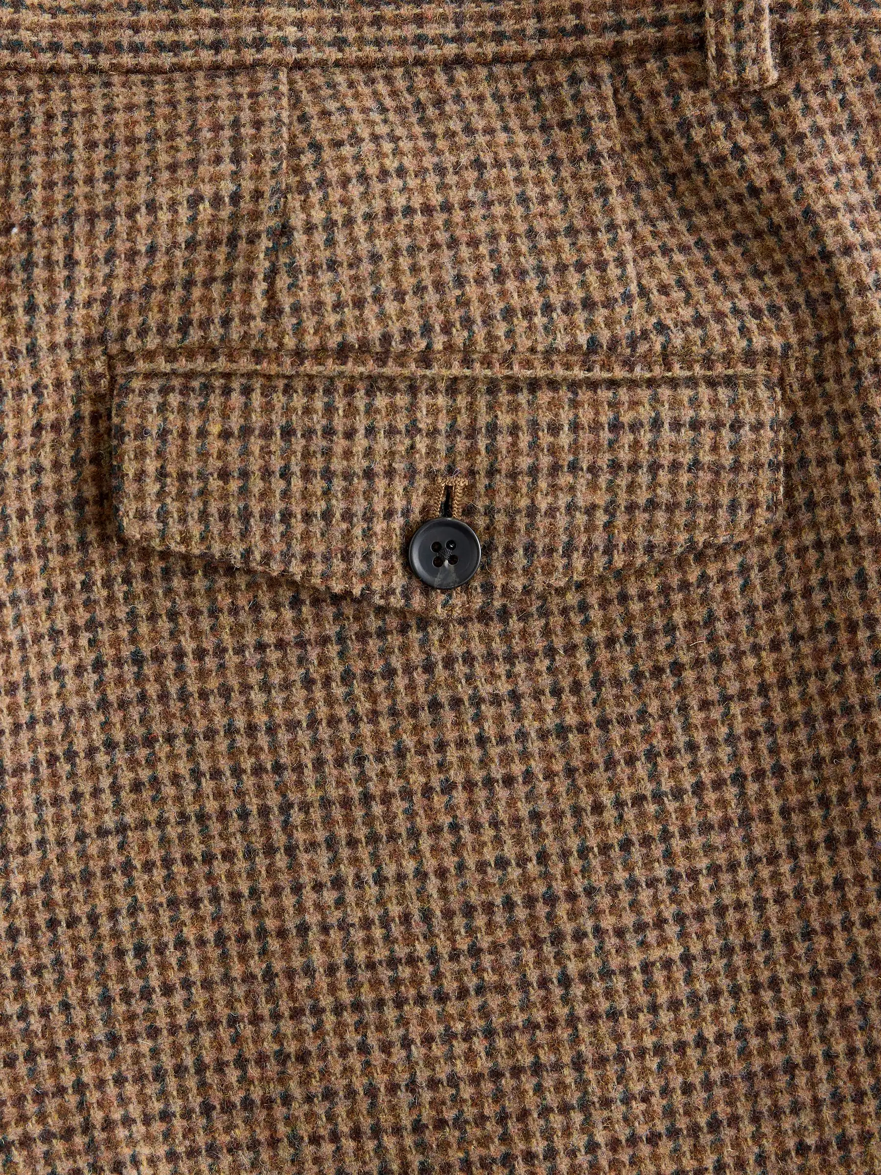 Multi - Textured Dogtooth Trousers With Wool