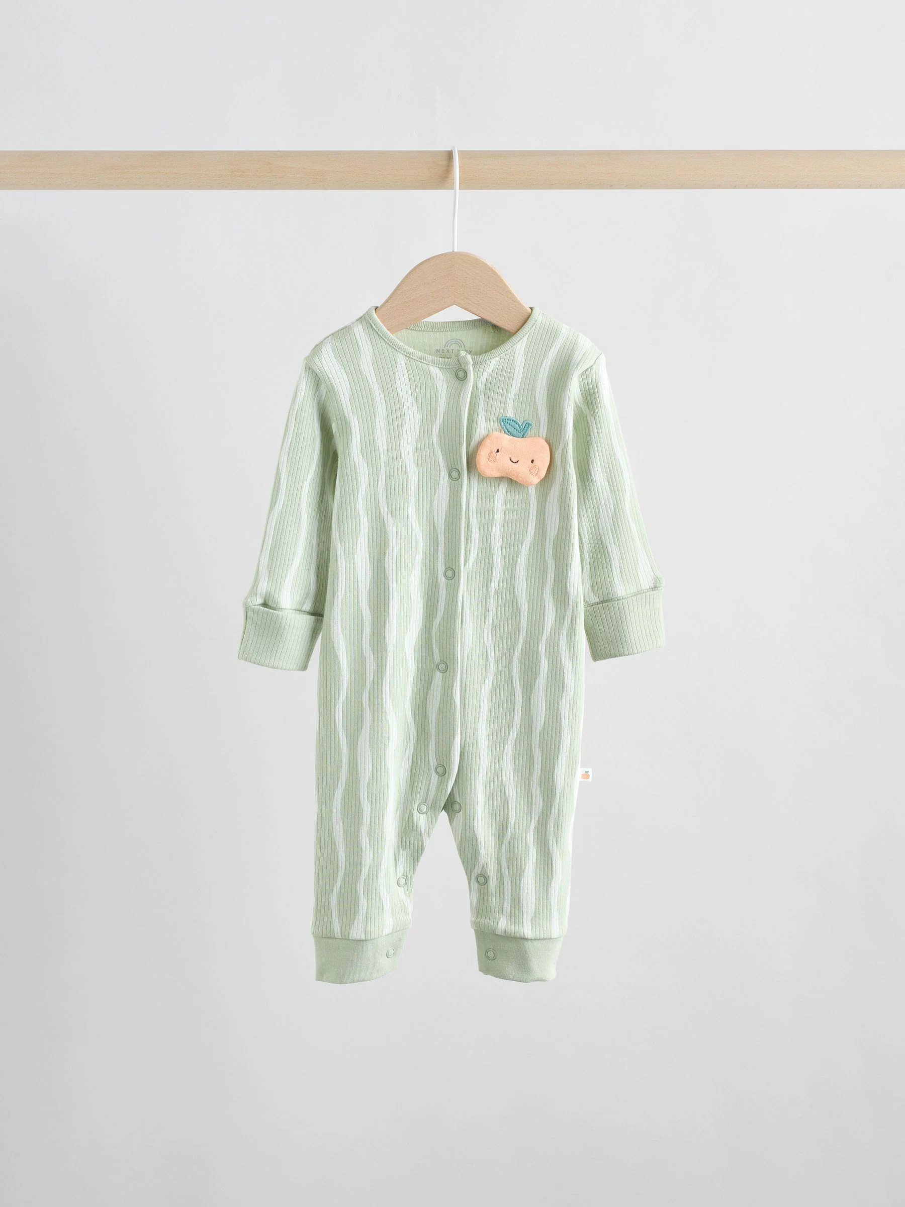 Geel - Set van 3 baby pyjama's zonder voetjes met figuurtjes (0mnd-3jr)
