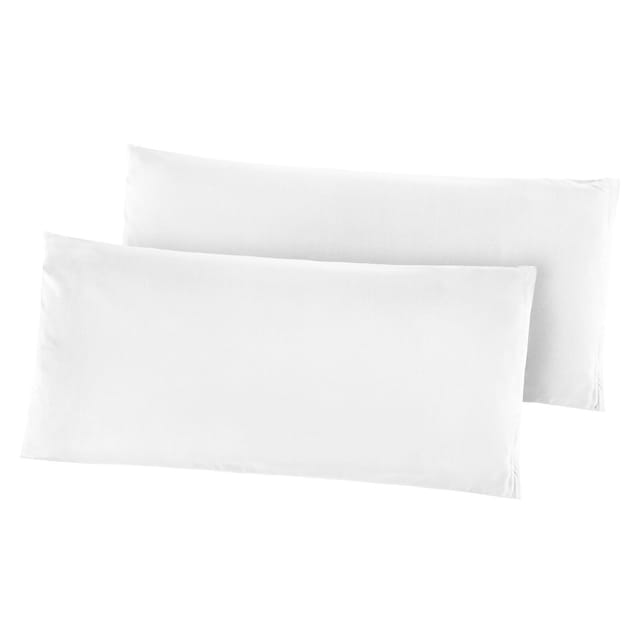 2er Kissenhülle High Class je 40 x 80 cm Mikrofaser ecru