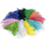 Plumes soyeuses, 10 g, couleurs pastel