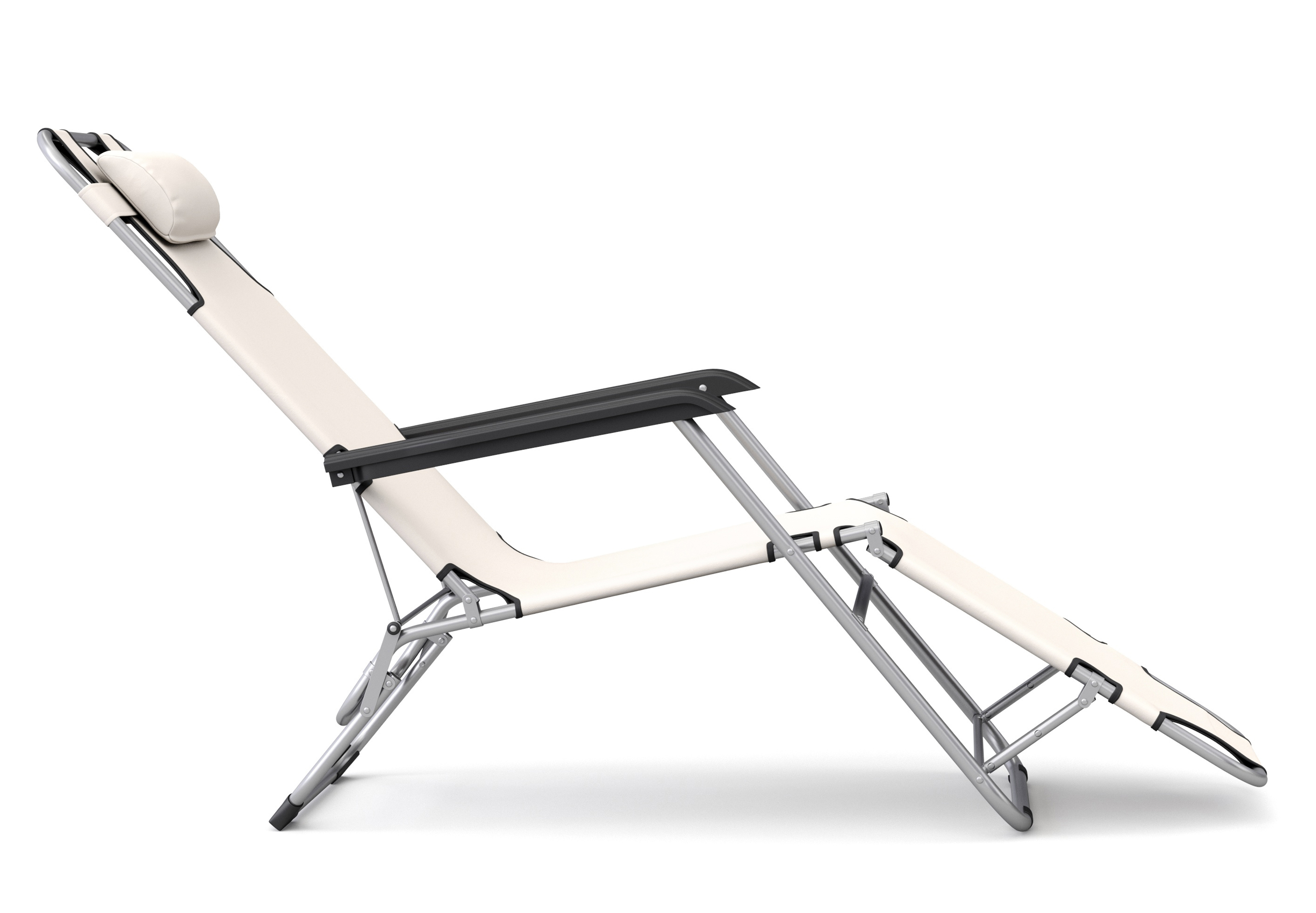 Liegestuhl Campingstuhl beige