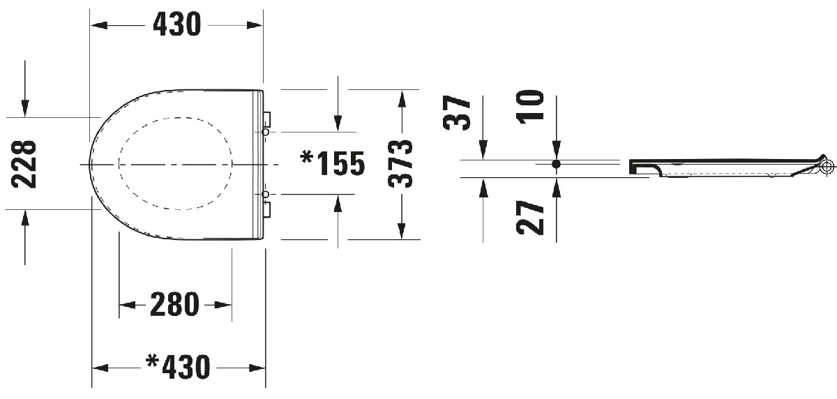 Duravit No. 1 softclose toiletzitting wit glans