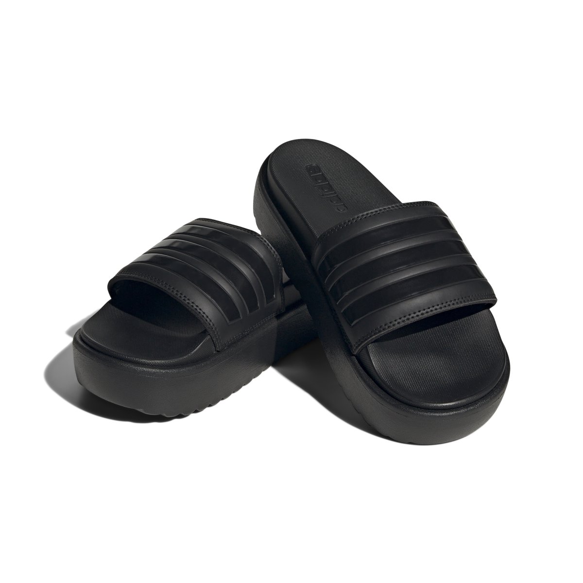 ADIDAS-Adiplat-tg-Sandales athlétiques à glissière - Talon plat - Noir