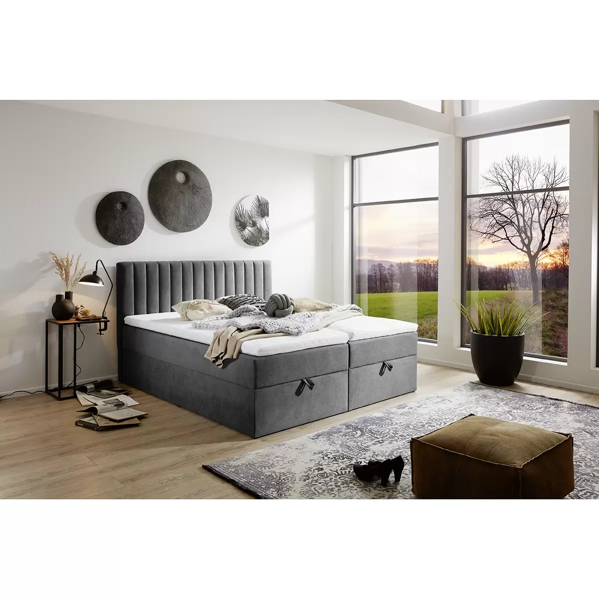 Boxbett Landquart 160 x 200 Grau