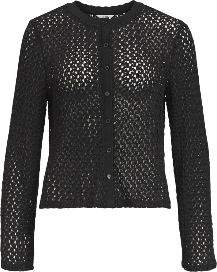 Object OBJHELENA L/S CARDIGAN 134 Black