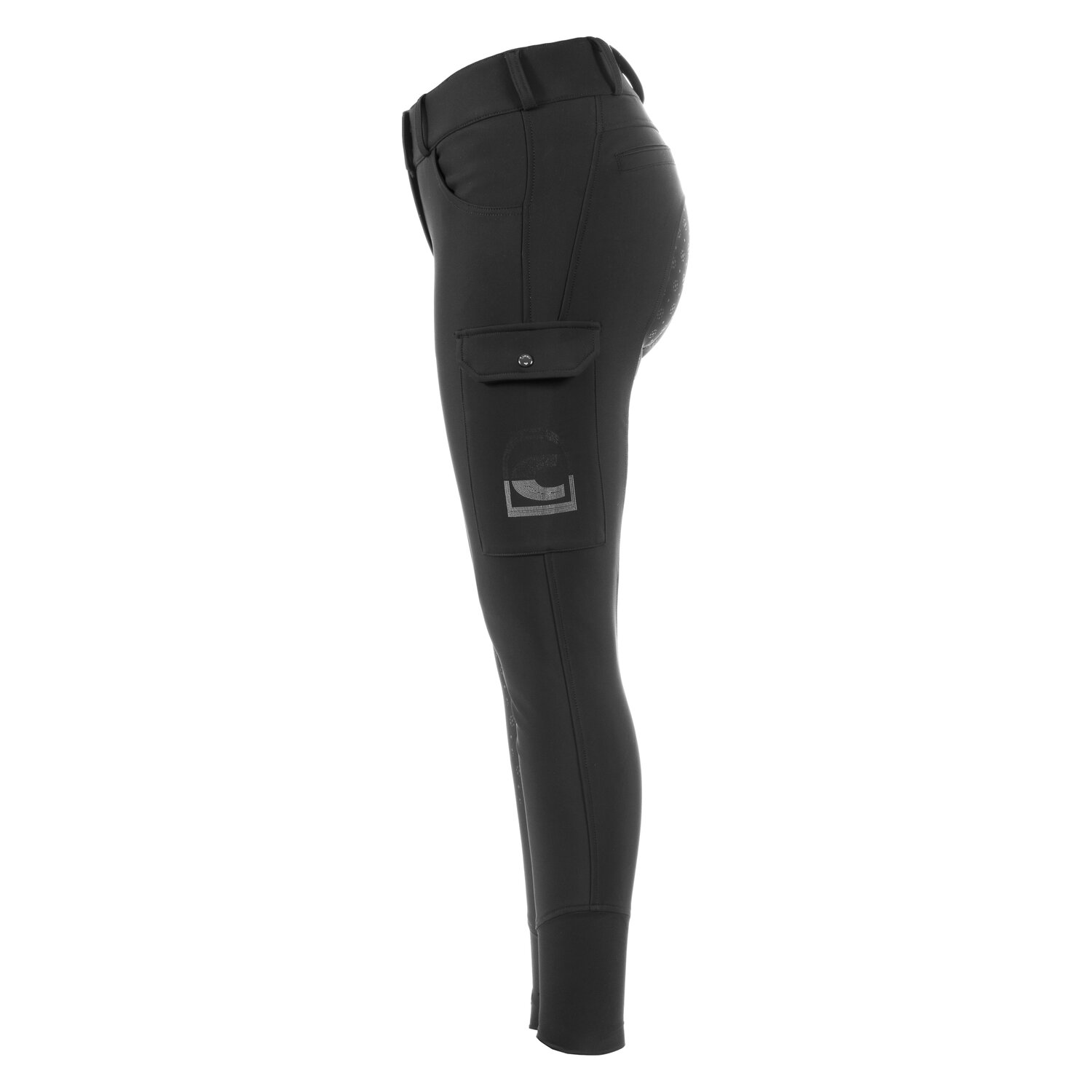 Cavallo Gesäßeinsatz-Reithose CAVALCINTIA CARGO - black