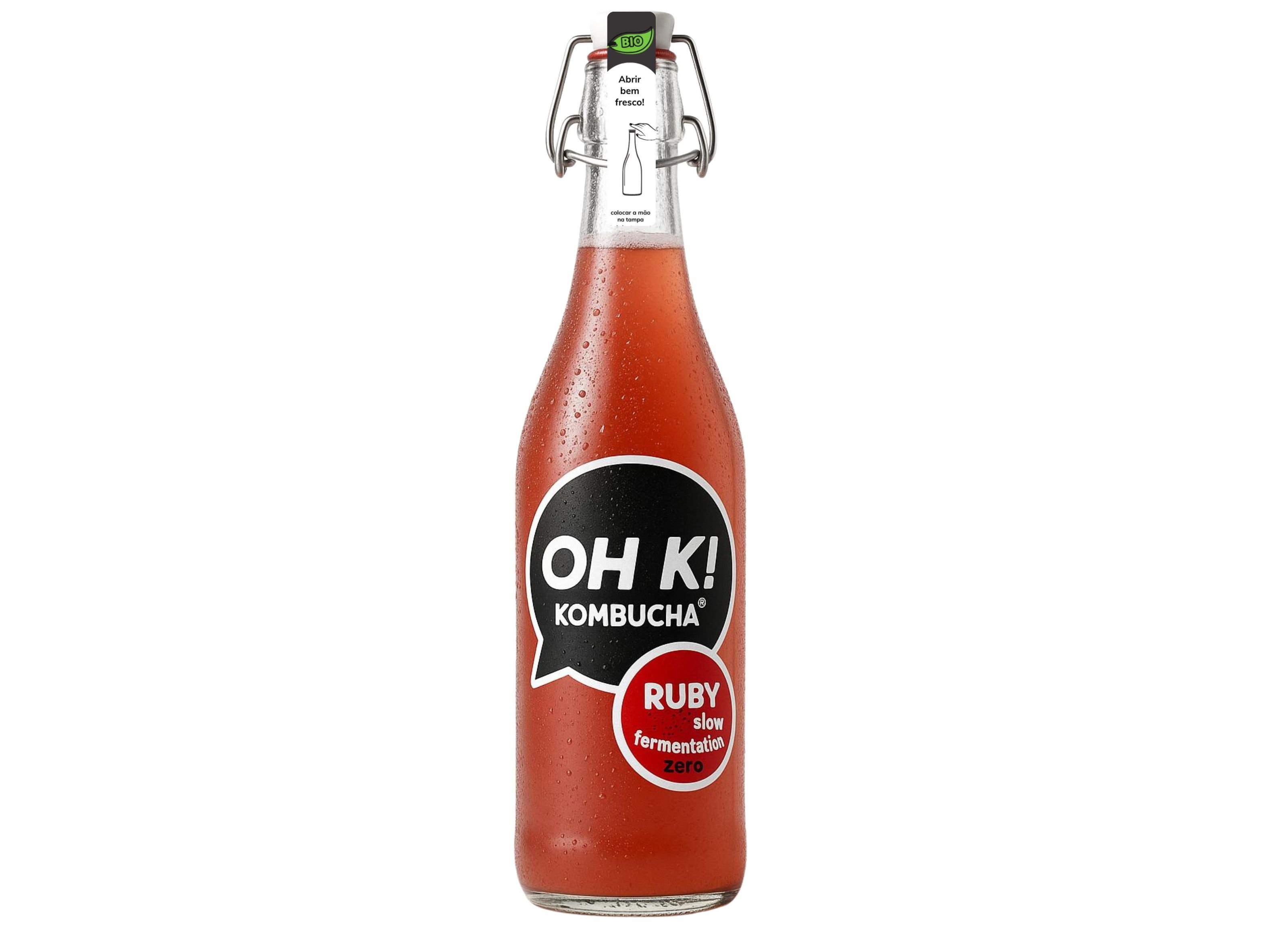 KOMBUCHA BIO OH K! RUBY (MORANGO) 750 ML