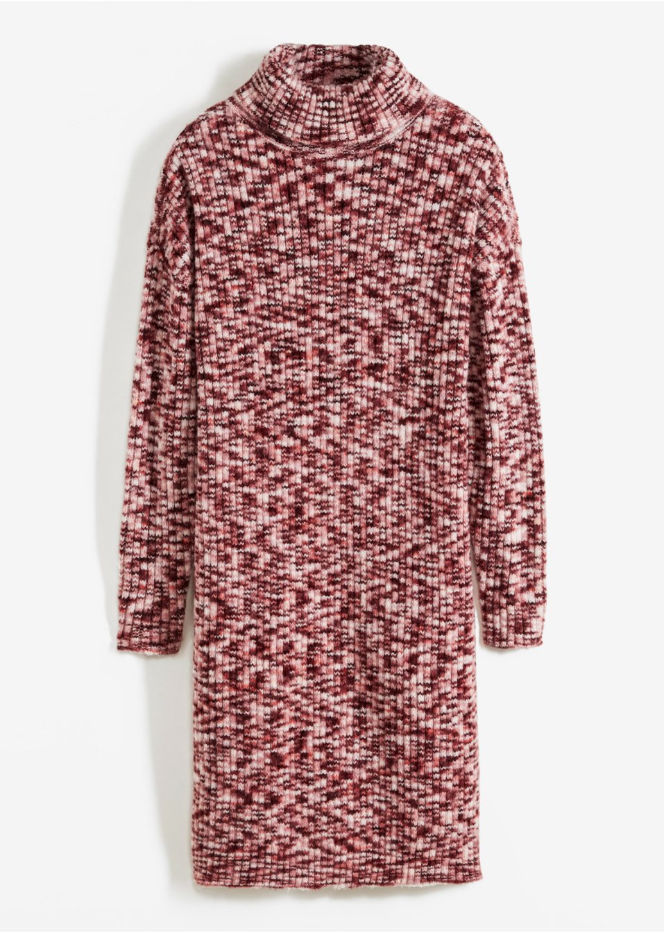 Robe en maille avec col roulé en polyester recyclé