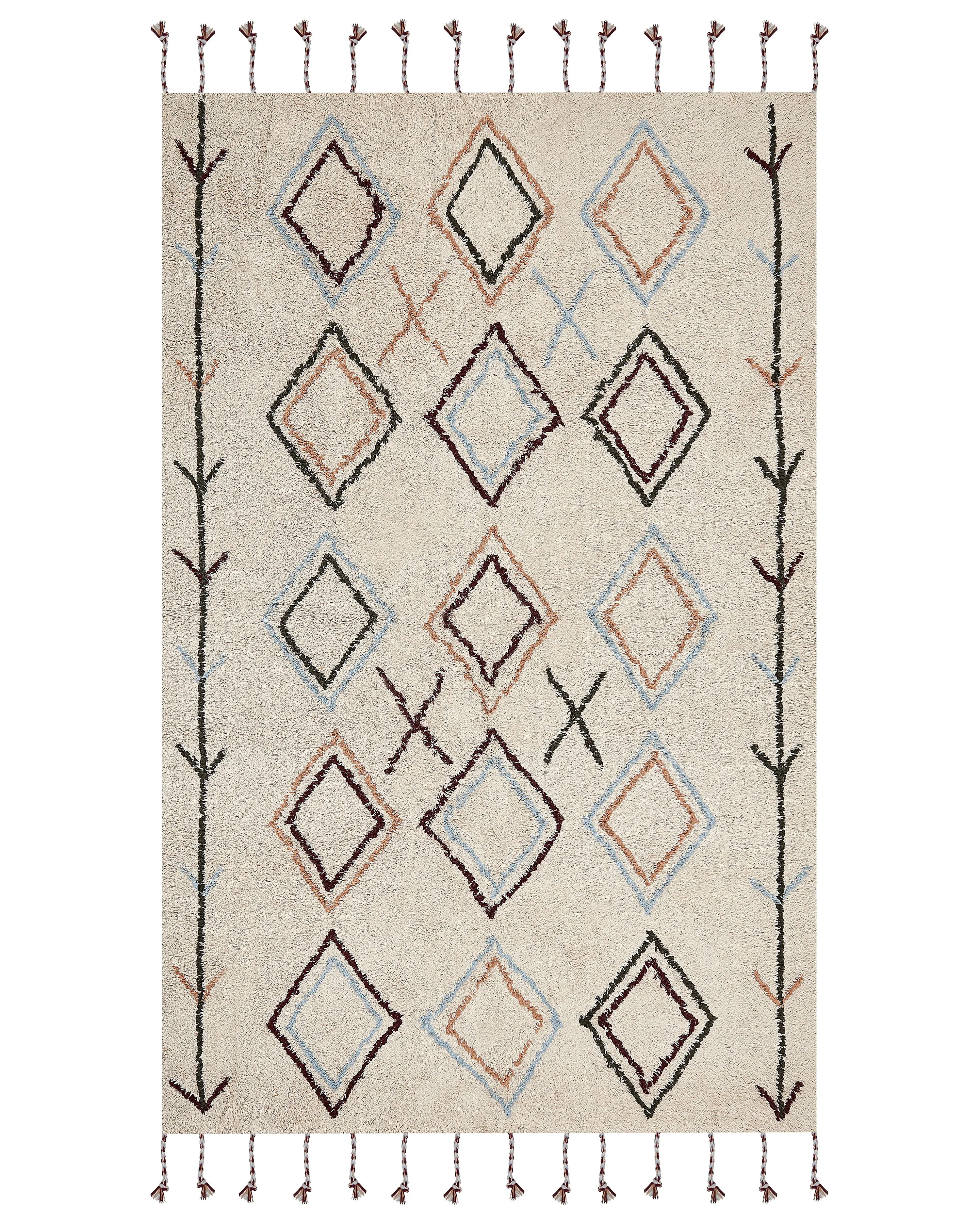 Vloerkleed CORUM Beige 160 x 230 cm Katoen