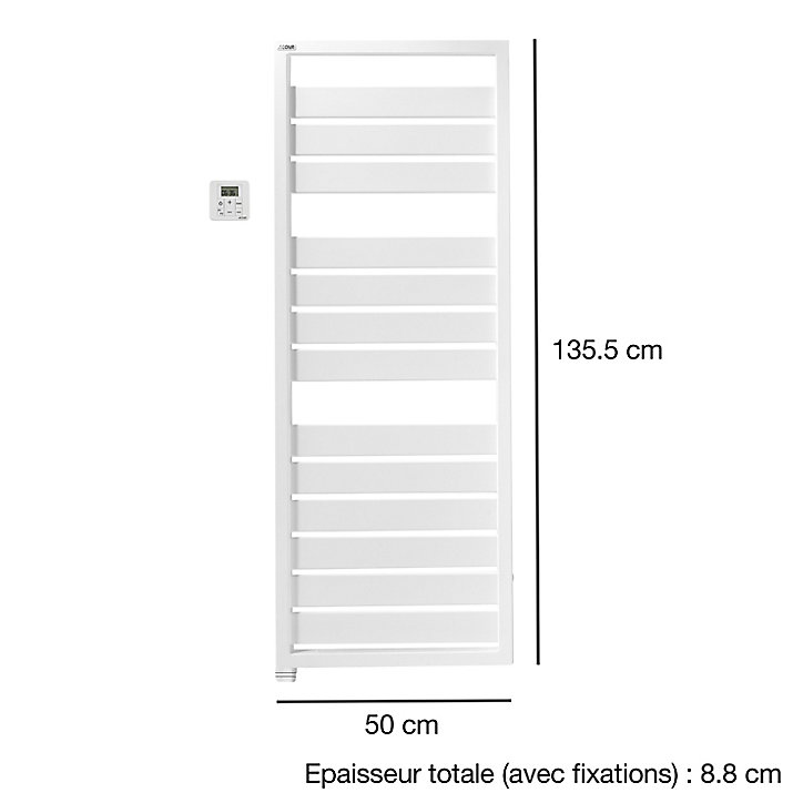 Sèche-serviettes électrique à inertie fluide Acova Astrakan anthracite 750W