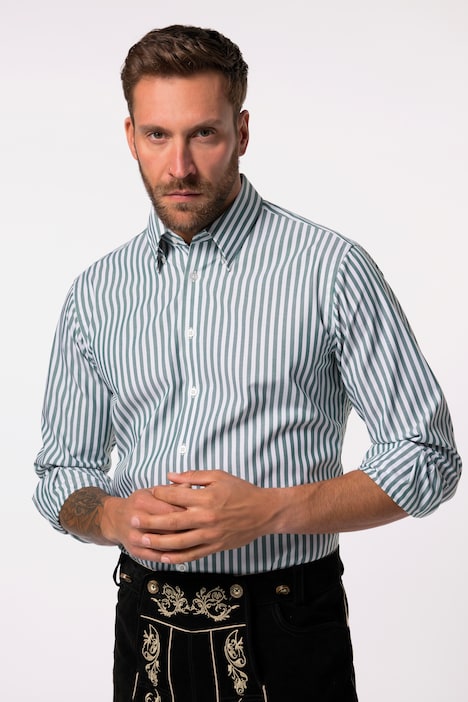 Streifenhemd, Business,  Langarm, verdeckter Buttondown-Kragen, Easy Care, Modern Fit, bis 8 XL