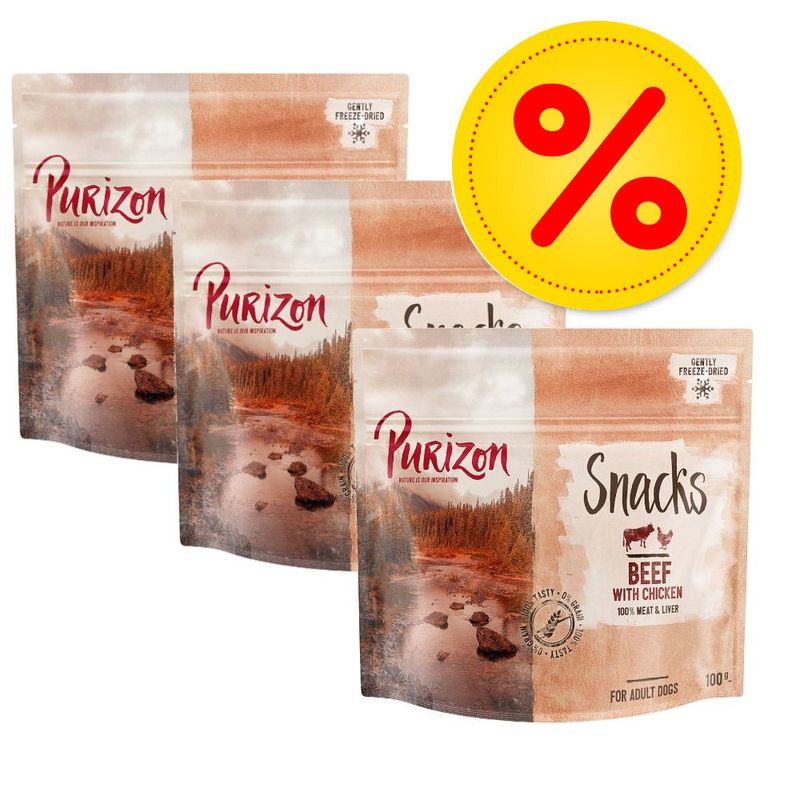 Lot Friandises Purizon sans céréales 3 x 100 g