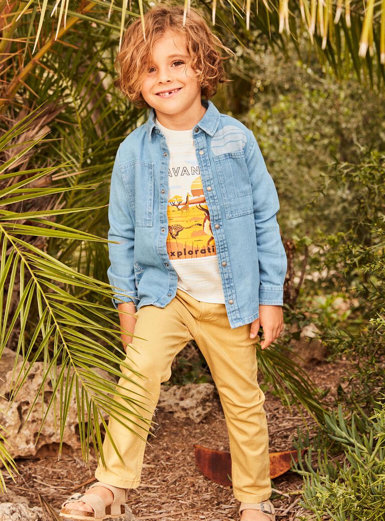 Chemise en jean bleu savane