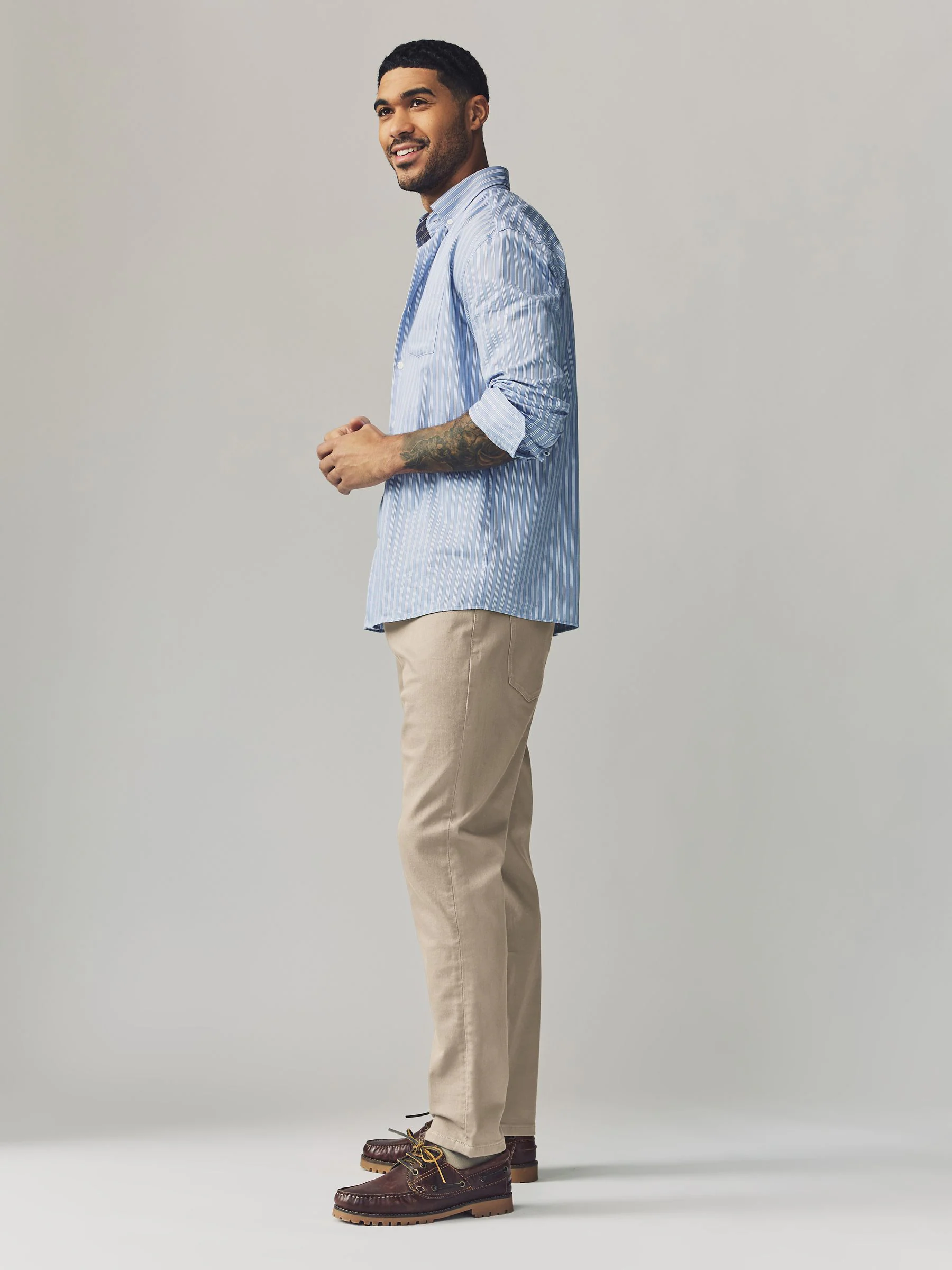 Lichtbruin - Enkele - Slim fit klassieke stretchy jeans