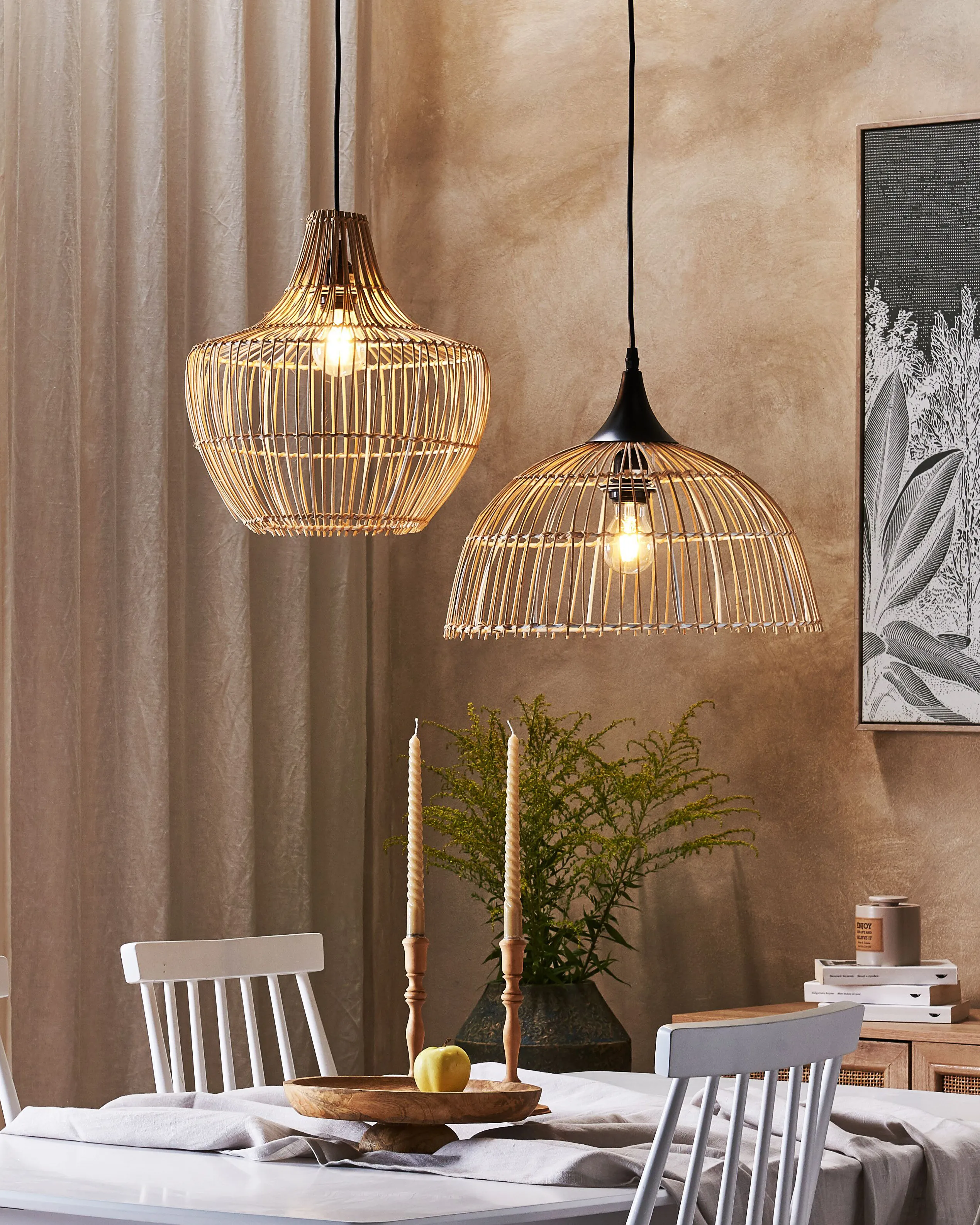 Hanglamp BARARIS Rotan Natuurlijk