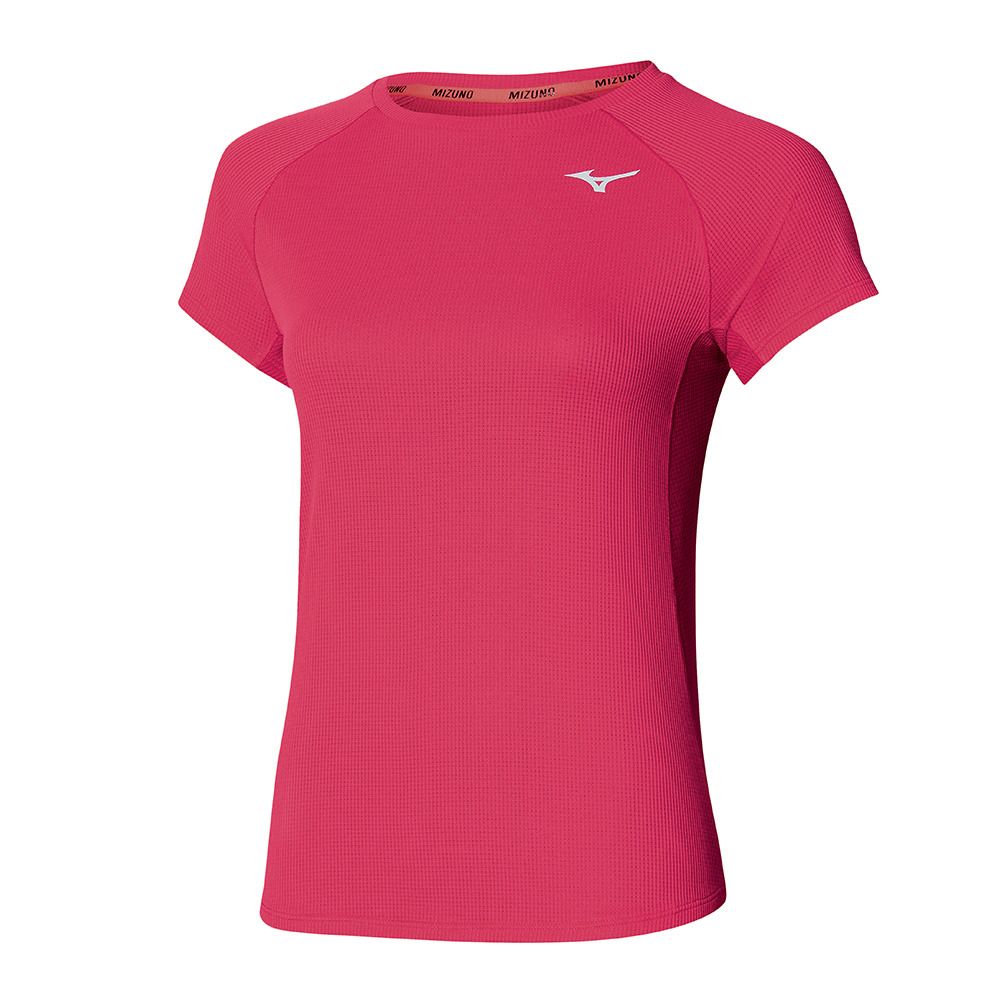 Mizuno ACTIVE DRYAEROFLOW - Maillot Femme rose red