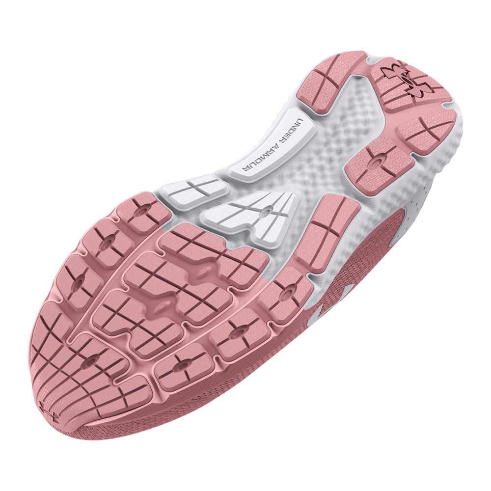 Under Armour UA W CHARGED ROGUE 3 KNIT - Chaussures running Femme pink elixir/white/metallic silver