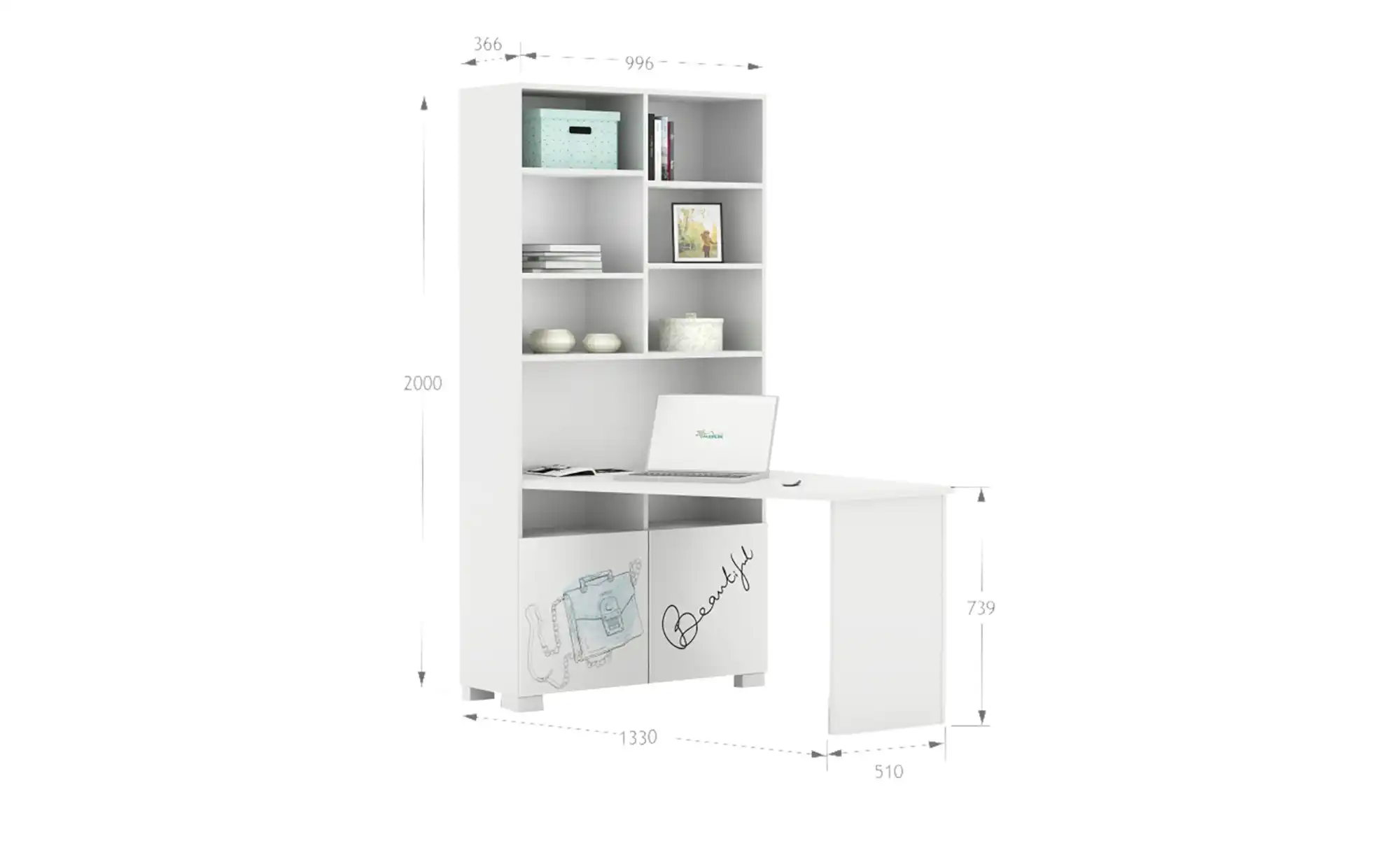 Schreibtischregal Fashion Mint