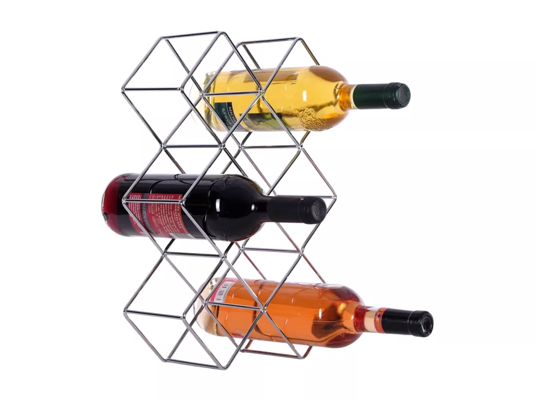 PORTE-BOUTEILLE CUBE Métal silber