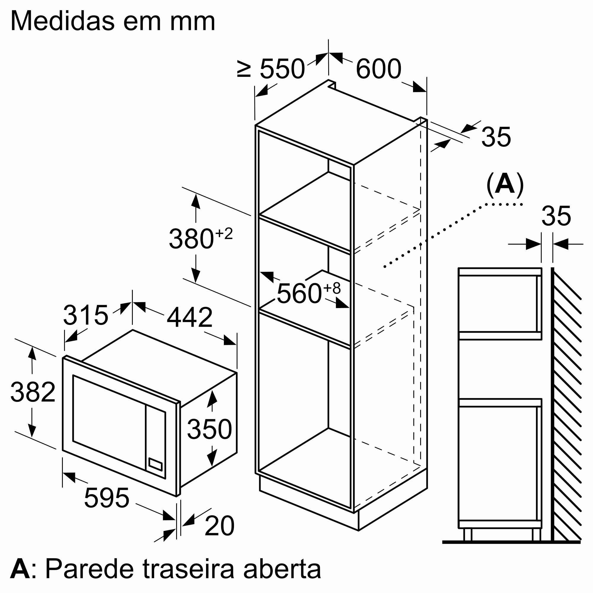 MICRO ONDAS DE ENCASTRE BALAY 3CG6142X3 COM GRILL 20L INOX