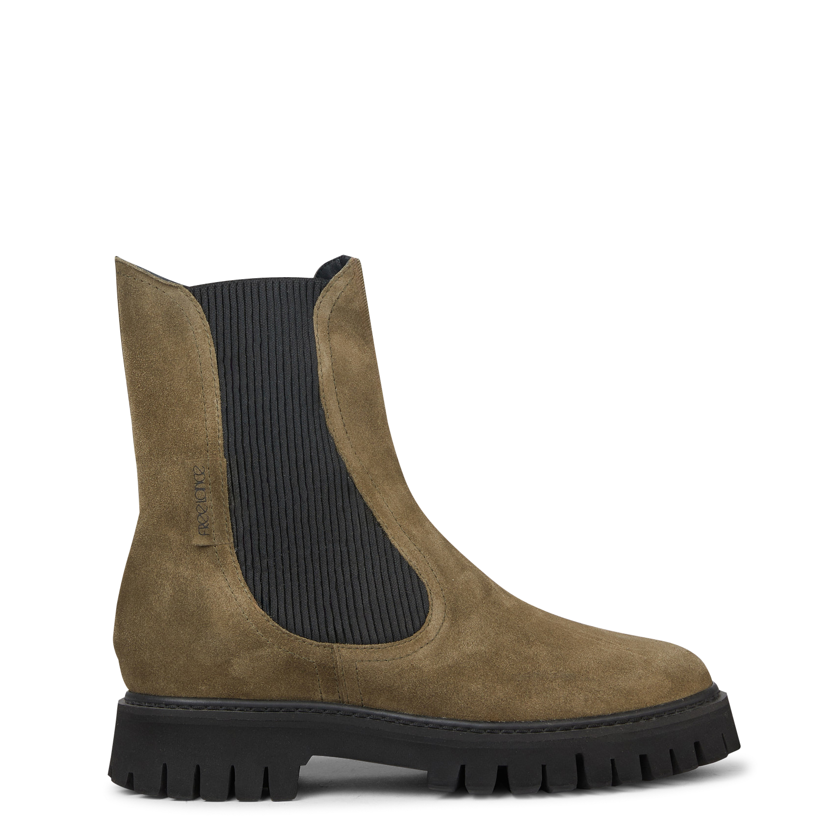 GEORGIA - Bottines en cuir velours| Kaki